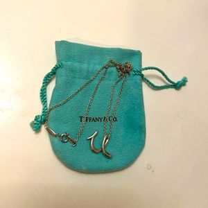 TIFFANY Elsa Peretti Letter "U" necklace 925 Sterling Silver